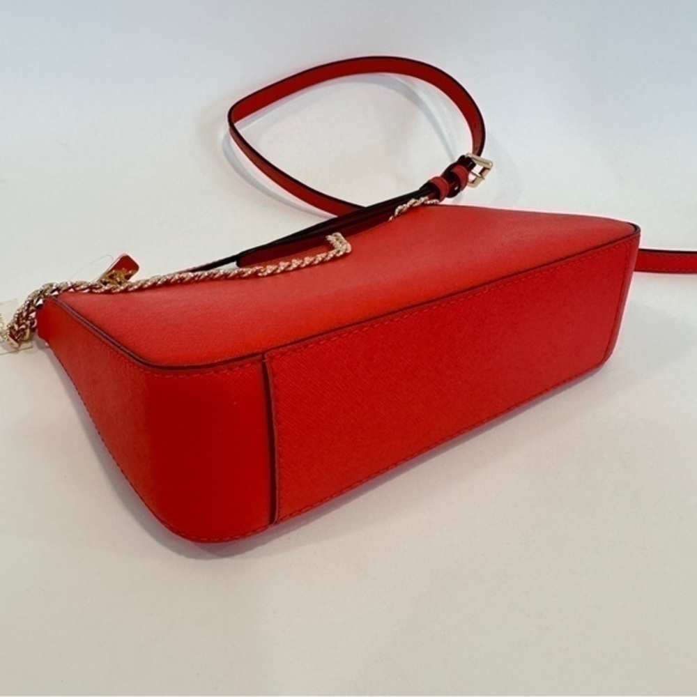 New Michael Kors Medium Zip Pouchette Crossbody Bag in Mandarin - Picture 13 of 15